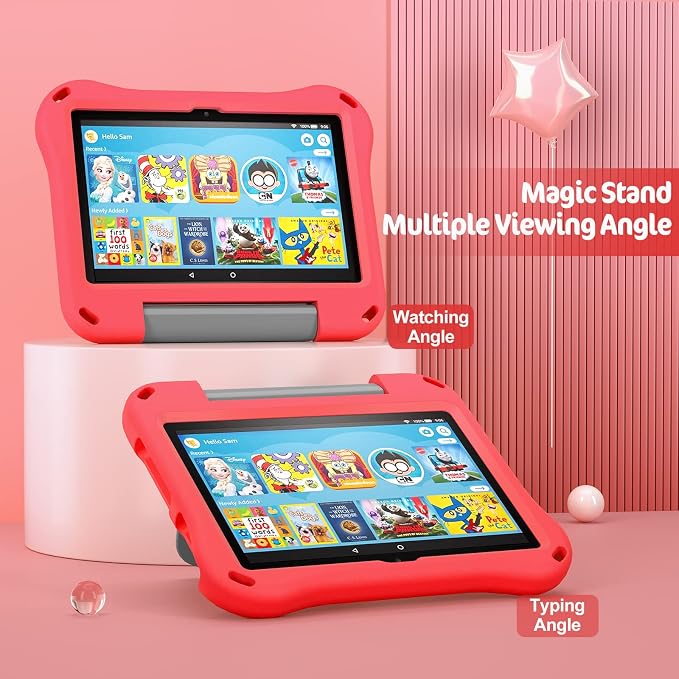 Tablet 8 Case for Kids for 2020/2022 Ubearkk Anti Slip Shockproof Cover Not for iPad Samsung Lenovo Tab red