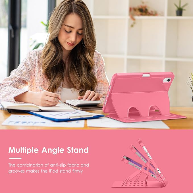 VIKESI Case for iPad mini 7 (A17 Pro) and iPad mini 6Multiple Angles Magnetic Stand CoverShockproof Soft BackPencil Holderand Auto Sleep/WakeBlack