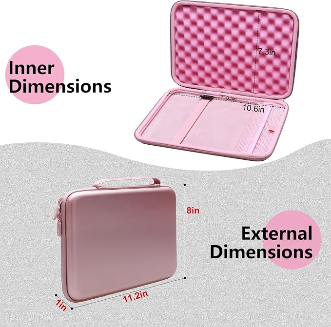 LTGEM Tablet Case for Wacom Intuos Small Graphics Drawing Tablet fits Model # CTL4100 or XPPen Graphics Tablet fits Model # StarG640 (Black)