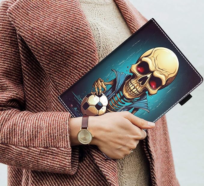 Case for Amazon Fire HD 8/HD 8 Plus Tablet (8 12th/10th Generation 2024/2022/2020 Release) Slim PU Leather Stand Folio Cover with Auto Wake Sleep African Woman Wolf