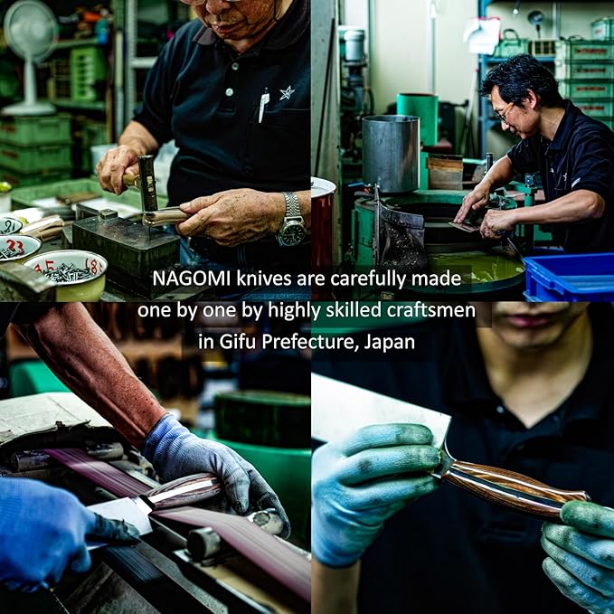 [NAGOMI] 7-Inch All-Purpose Knife for Meat, Fish, Vegetables | Professional-Quality Japanese SANTOKU Kitchen Knife with Ergonomic Handle | Stainless Steel Ultra Sharp | Gift Box