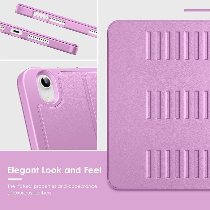 VIKESI Case for iPad mini 7 (A17 Pro) and iPad mini 6Multiple Angles Magnetic Stand CoverShockproof Soft BackPencil Holderand Auto Sleep/WakeBlack