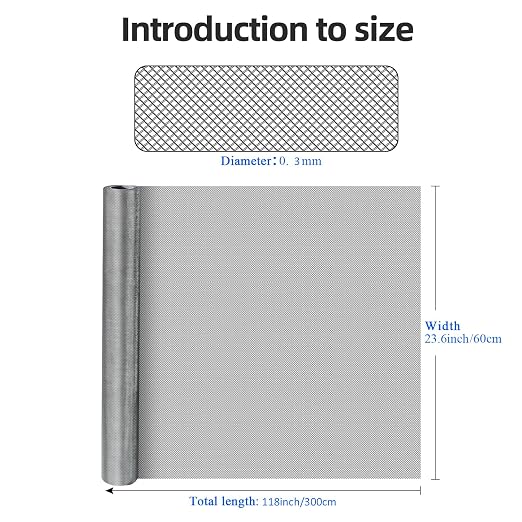 20 Mesh 304 Stainless Steel Mesh Screen, Rust Free Woven Wire Mesh, Metal Mesh