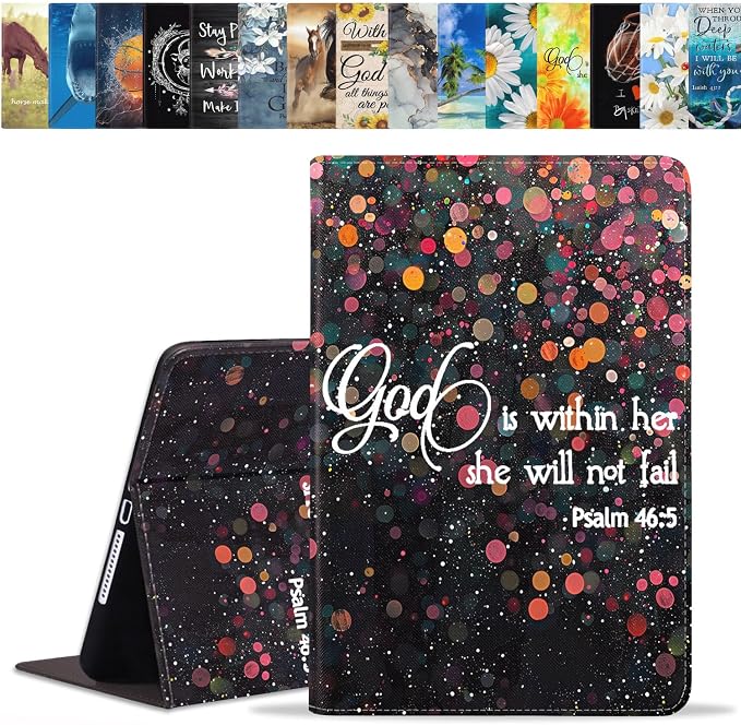 Case for Samsung Galaxy Tab A 8.0 2019 (SM-T290/T295/T297) Slim Lightweight PU Leather Stand Cover with Auto Wake/Sleep for Galaxy Tab A 8.0 Inch Abstract Watercolor Art Dogs