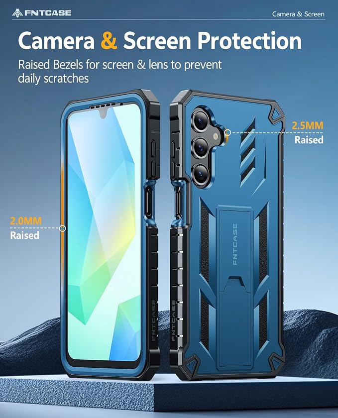 FNTCASE for 11 Pro XL Case Rugged Kickstand 2 Front Frames Black | Built-in Screen Protector 20FT Military-Grade Drop Protection Rugged Heavy Duty Shockproof Full Body Protective Cover