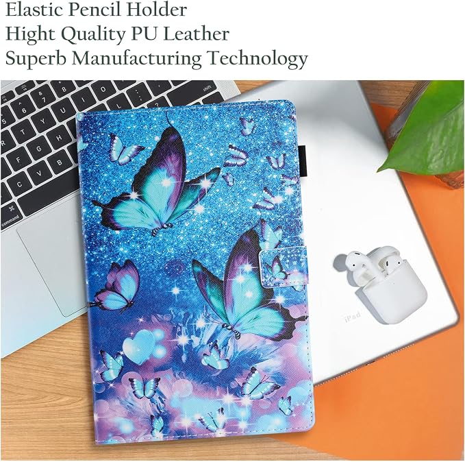Fancity Case Fits Samsung Galaxy Tab A9/A11 Plus 11” 2025/2023 X210/X216 | Premium PU Leather Cover with Multi-Angles Pencil Holder Smart Wake Sleep for Galaxy Tab A9 A11 Plus X218 Beach