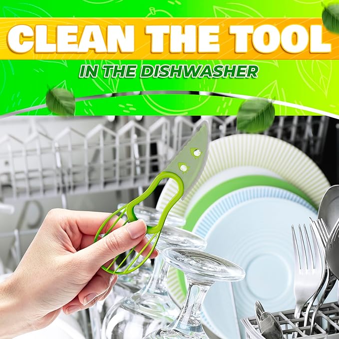 Avocado Slicer Tool 3 in 1, Peeler & Pit Remover, Durable Plastic
