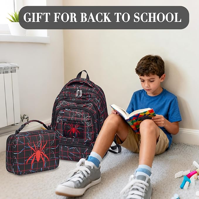Kids Backpack for School With Lunch Box Boys Backpacks for Elementary Kindergarten Preschool Mochila Para Niños 6-8 10-12 4 5 6 7 8 9 10 11 12