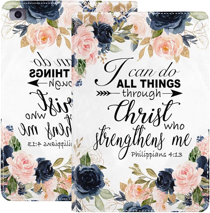 for iPad mini 5/4 Case iPad mini 1/2/3 Case Adjustable Stand Shockproof Protective Cover with Automatic Wake-up/Sleep Function Suitable for iPad mini 5th/4th Gen 7.9 inch - Bible Phil 4-13 Floral