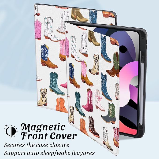 Cute Maple Bear Case for 10.2 iPad 2019/2020/2021(7th/8th/9th Gen) with Pencil Holder Auto Wake/Sleep Leather Soft TPU Back Cover for Women Girls