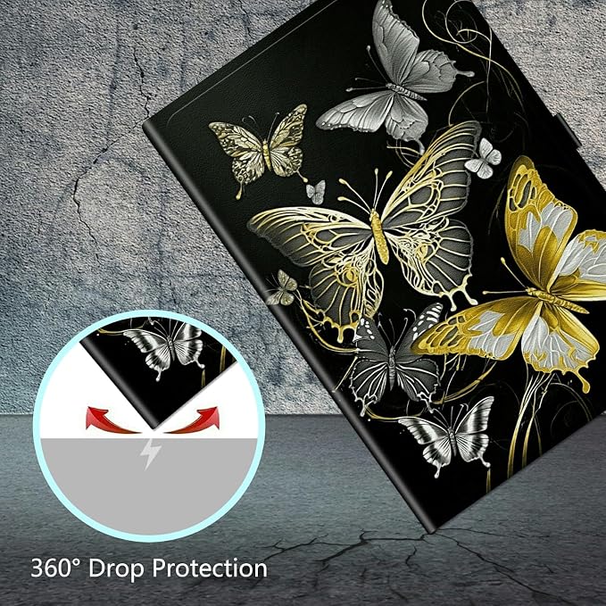 Universal Case for 10.6 inch 11 inch TabletUniversal Case for 10.6-11 Inch Touchscreen TabletSlim PU Leather Stand Folio Shell Cover with 360 Degree Rotatable Kickstand ViewingAbstract Sun Leaf
