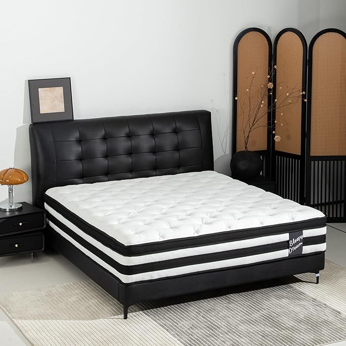 12 Inch Memory Foam Mattress,Twin Size Plush Hybrid Mattress,Cooling Knitted Cover & Pocket Spring,Breathable & Motion Isolating,Pressure Relief, Certified Foams Fabric,Bed in a Box,Tranquilo Core