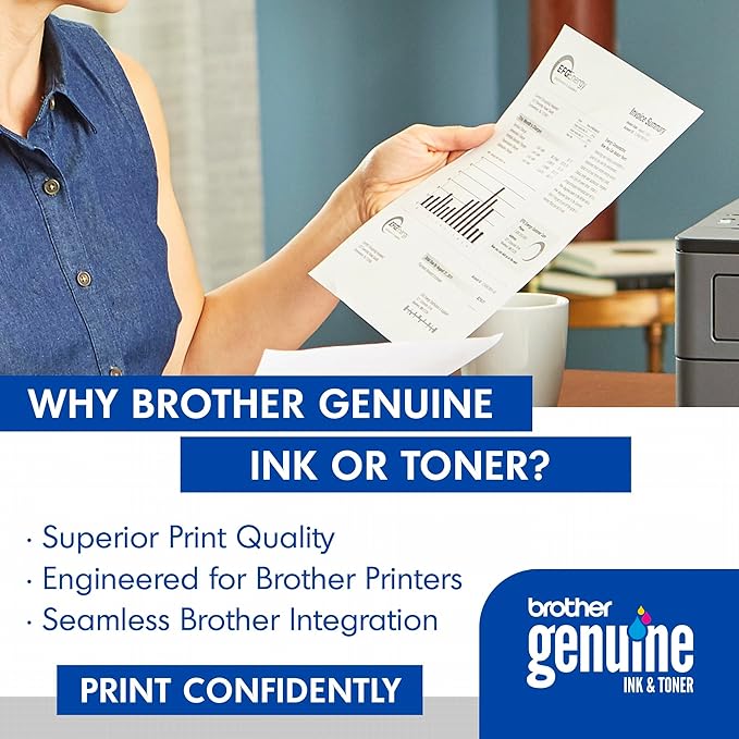 Brother Genuine High-Yield Black Toner Cartridge Twin Pack TN760 2Pk, TN7602PK,2 Pack