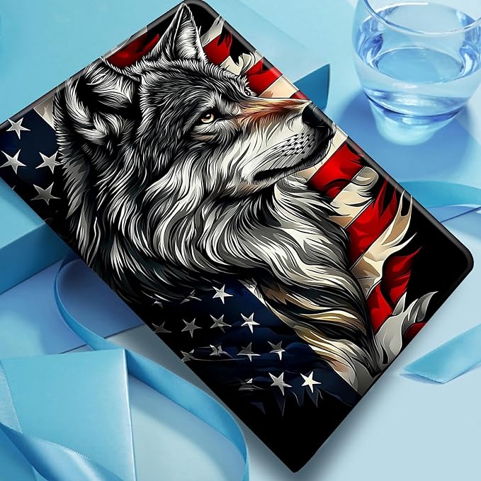Case for Amazon Fire 7 Tablet 2019/2017 Release 9th/7th Generation PU Leather Smart Protective Cover with Auto Sleep/Wake for Fire 7 2019Dog Wearing Witch Hat Pumpkin