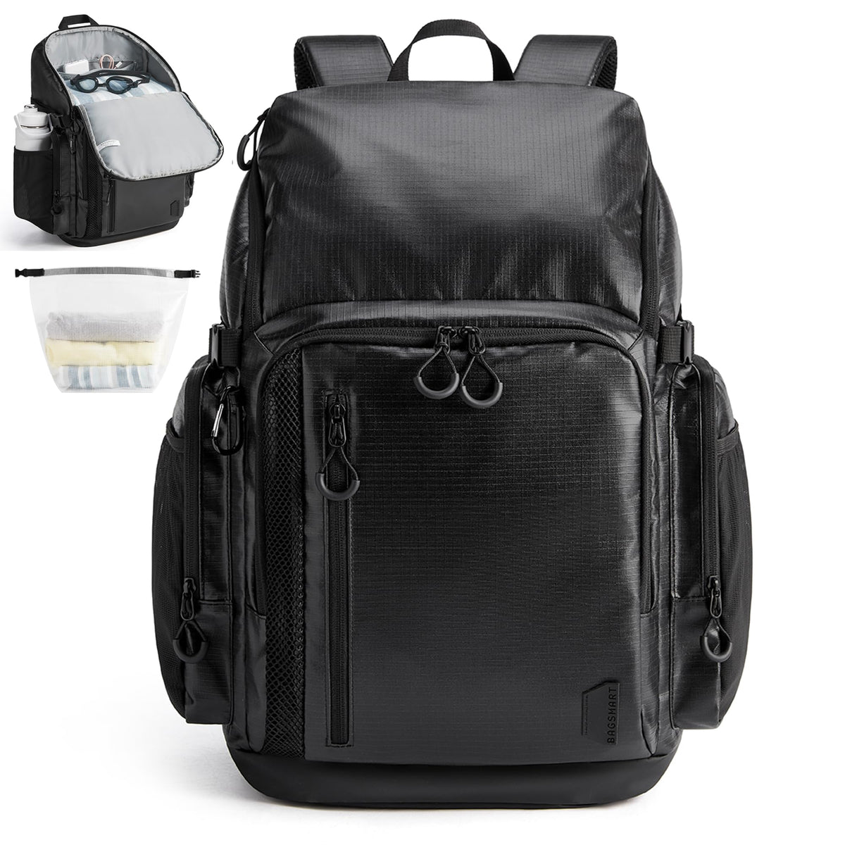 BAGSMART 35L Waterproof Swim Gym Bag with Shoe Compartment & Wet Pouch