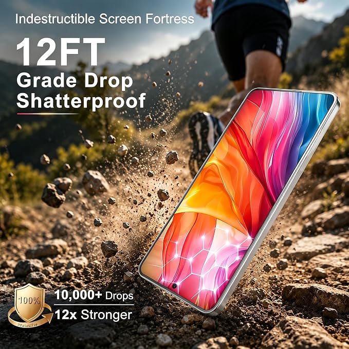 2 Pack for Samsung Galaxy S26 Ultra Screen Protector Auto Align Glass | [Auto-Dust Removal] [12 FT Shatterproof] Tempered Glass Support Fingerprint Unlock HD Easy to Install for Beginners