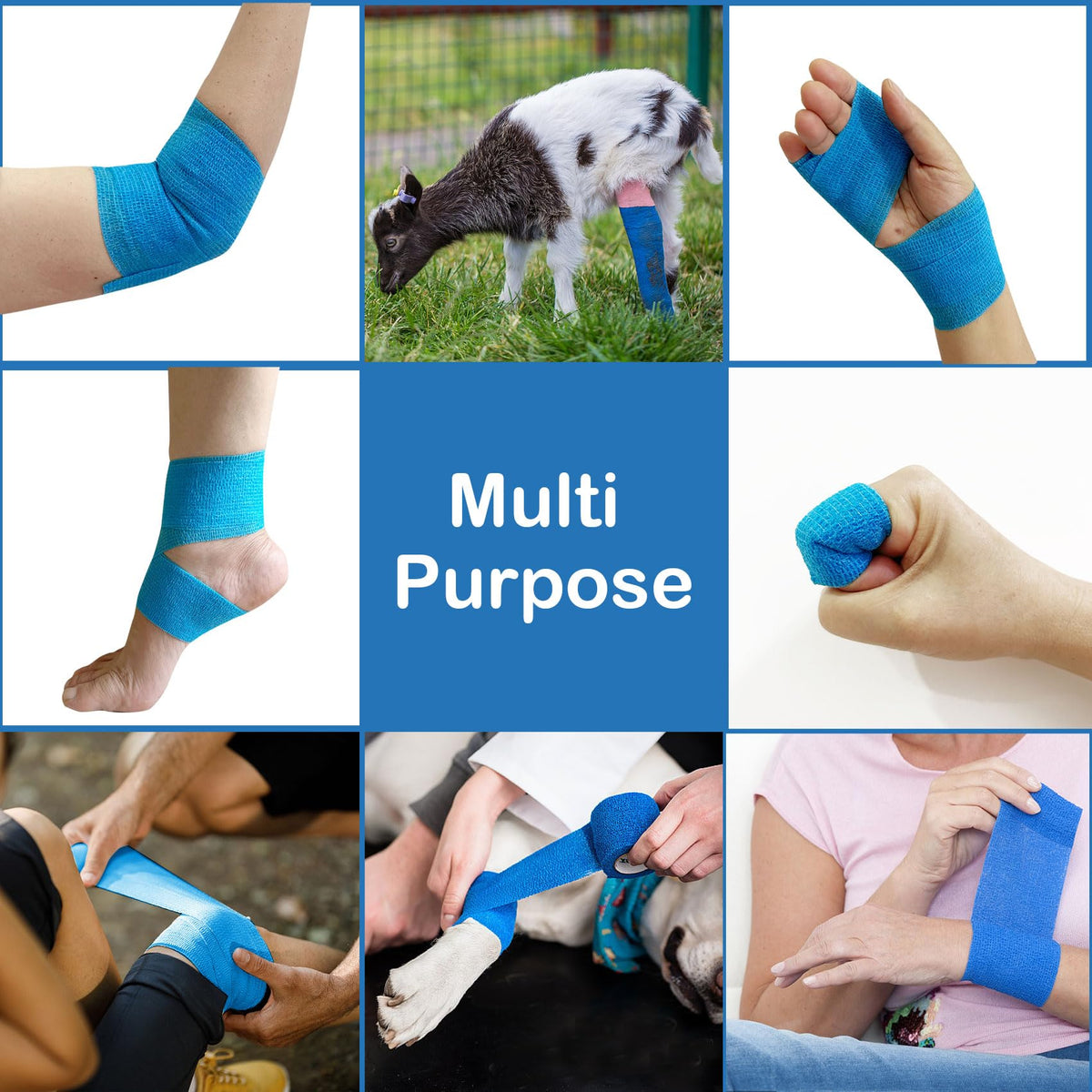Lusy DM 36 PCS Self Adhesive Bandage Wrap 2" X 5 Yards Elastic Cohesive Bandage Wrap Bandage Wrap Rolls Elastic Self-Adherent Tape for Stretch Athletic, Sports, Wrist, Ankle