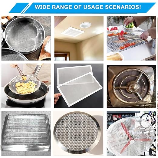 10 Mesh Stainless Steel Mesh Screen 304, 15.7'' x 147'' Metal Mesh Screen