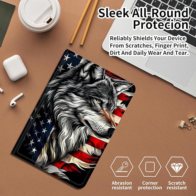 Case for Amazon Fire 7 Tablet 2019/2017 Release 9th/7th Generation PU Leather Smart Protective Cover with Auto Sleep/Wake for Fire 7 2019Dog Wearing Witch Hat Pumpkin