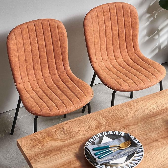 Kitchen Table and Chairs Set-5 PCS Dining Room Table Set for 4 Person, Engineered Wood Table with Irregular Tabletop, 4 Ergonomic Dining Chairs Upholstered Kitchen Chairs