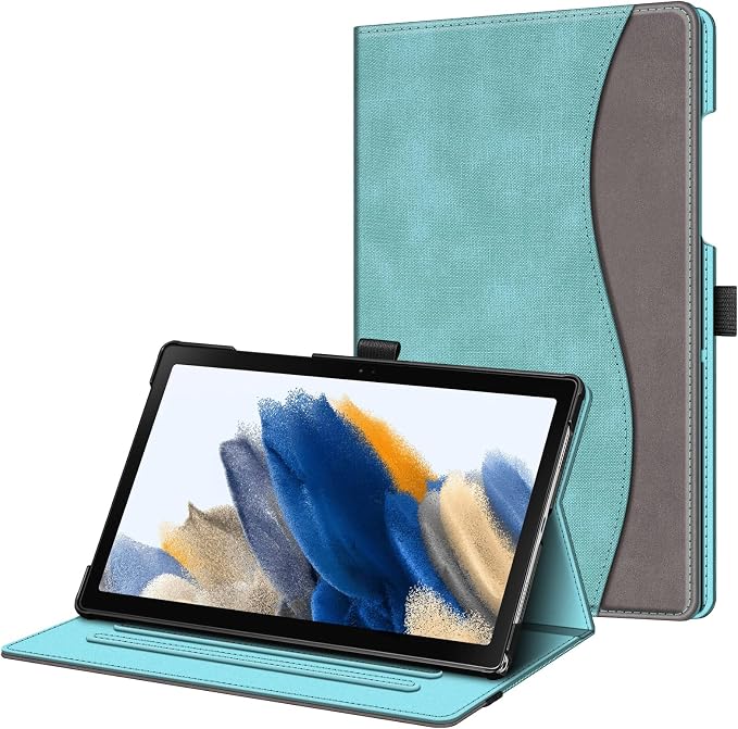 Fintie Multi-Angle Viewing Case for Samsung Galaxy Tab A8 10.5 Inch 2022 | Front Card Pocket Smart Stand Back Cover Auto Wake/Sleep Black