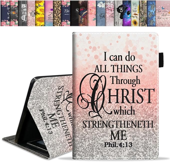 Case for Amazon Kindle Fire HD 10 Tablet 10.1 (9th/7th Generation 2019/2017 Release) Slim Folding Stand Folio Cover with Card Slot &amp Auto Wake/Sleep - African American Girl