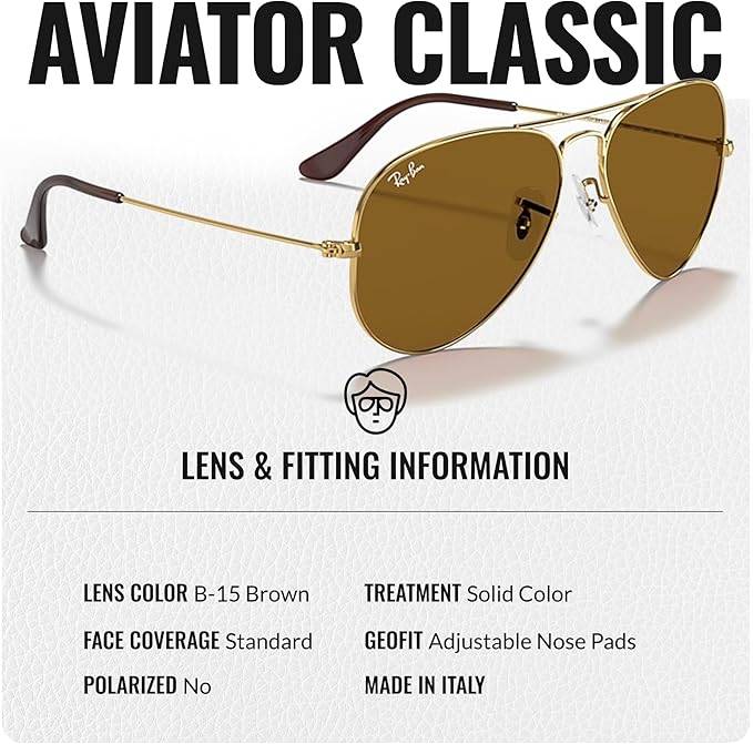 Ray-Ban RB3025 AVIATOR GRADIENT Pilot Shaped Sunglasses for Men & Women with Official RAYBAN Eyewear Kit