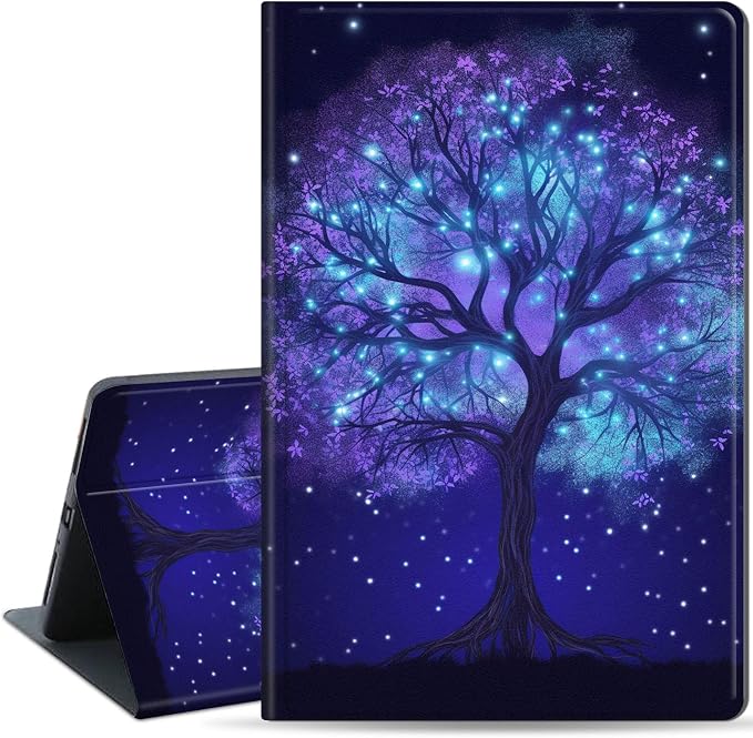 Case for iPad Air 11-inch (M4 2026 / M3 2025 / M2 2024) iPad Air 5th/4th Gen (2022/2020) 10.9 Slim PU Leather Folio Stand &amp Auto Sleep/Wake Protective Smart Cover Tree Fluorescent