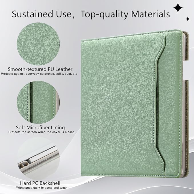 E NET-CASE Case for Remarkable 2 Paper Tablet - Business Design Protective Stand Cover with Pen Holder/Hand Strap/Carrying Shoulder Strap &amp Auto Sleep/Wake for 10.3 2020 Released (Green)