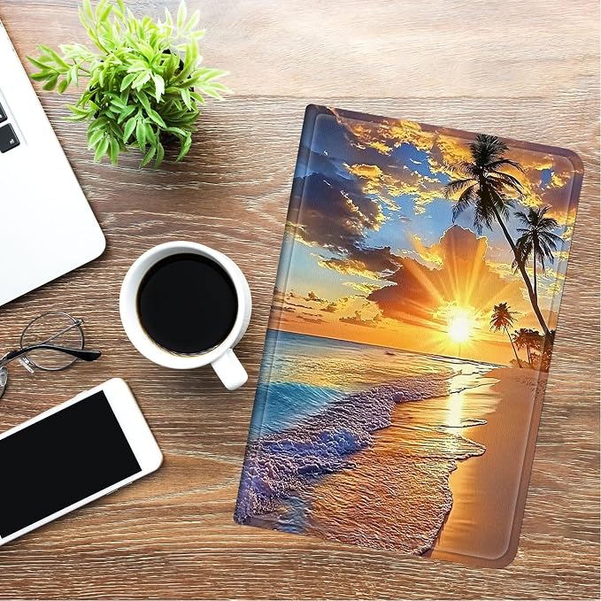 Case for iPad (A16) 11th Generation 11 Inch 2025/ iPad 10th Generation 10.9 Inch 2022 CaseHybrid Slim Multi-Angles Stand Auto Wake/Sleep Cover-Beach Sunset