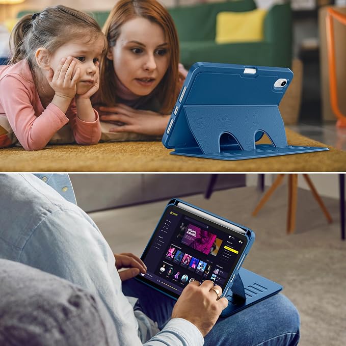 VIKESI Case for iPad mini 7 (A17 Pro) and iPad mini 6Multiple Angles Magnetic Stand CoverShockproof Soft BackPencil Holderand Auto Sleep/WakeBlack