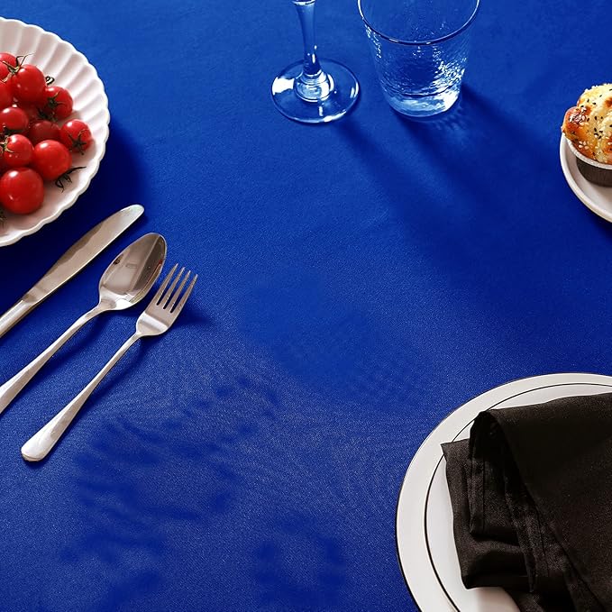 6 Pack Royal Blue Tablecloth 90 x 132 Inch Table Cloth for 6 Foot Rectangle Tables, Wrinkle Resistant Washable Polyester Fabric Table Covers for Party, Wedding,Dining,and Banquet