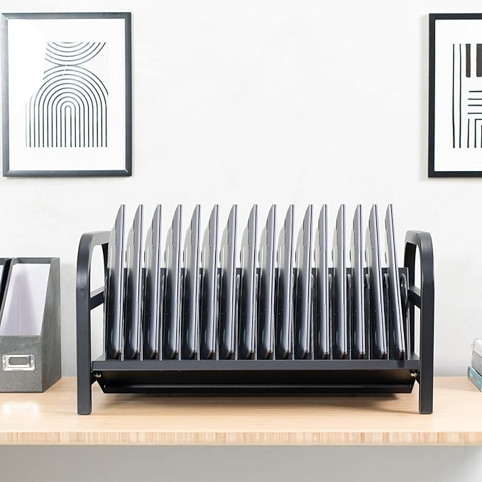VIVO 16-Bay Laptop and Tablet Open Charging Station, Devices up to 14 inches, Black, STAND-LAPC3