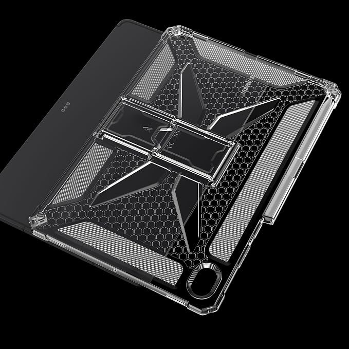 Clear Case for Samsung Galaxy Tab A11 8.7 2025 with Pencil Holder/Kickstand Soft TPU with Reinforced Corners‌ Shockproof Impact Resistant - Clear