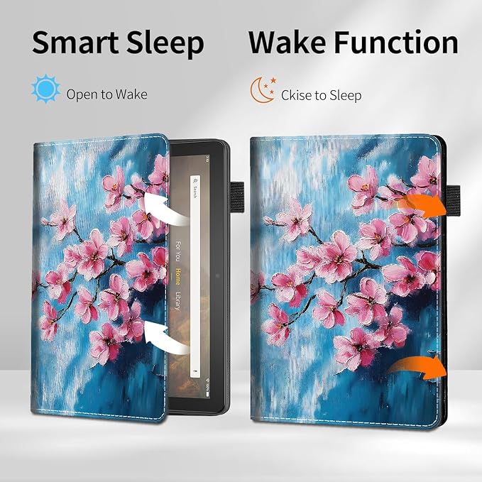 Case for Amazon Kindle Fire Max 11 Tablet (13th Generation 2023 Release) - Slim Fit Standing Cover with Auto Sleep/Wake for All-New Fire 11 Max Tablet Peach Blossom