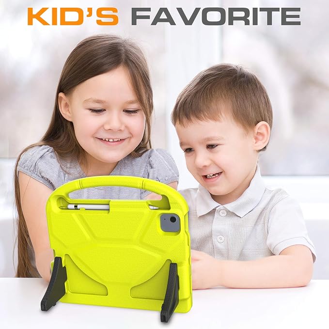 Kids Case for iPad (A16) 11th Generation 11 Inch 2025/iPad 10th Generation 10.9 Inch 2022 with Screen Protector and Pencil Holder Shockproof Handle Stand Cover for iPad 11/10 Gen Blue