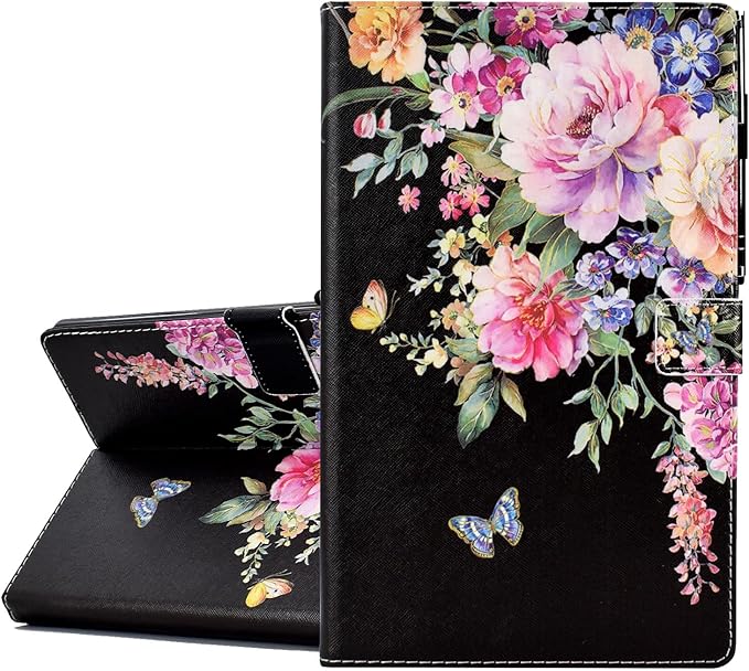 Kindle Fire Max 11 Case 13th Generation 2023 Release Fire Max 11 Tablet Case Embossed Suede Leather Folio Stand Cover with Auto Wake/Sleep &amp Card Slot &amp Pen Holder Brown Bird Flower Embossi