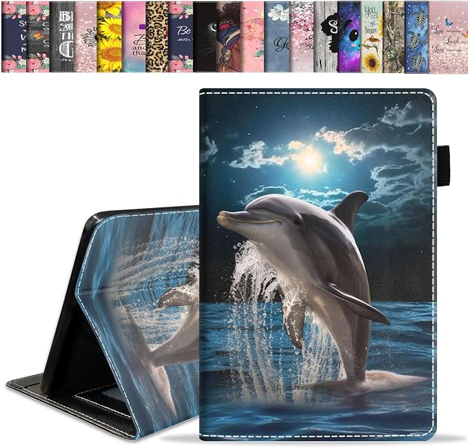 Case for Amazon Kindle Fire HD 10 Tablet 10.1 (9th/7th Generation 2019/2017 Release) Slim Folding Stand Folio Cover with Card Slot &amp Auto Wake/Sleep - African American Girl