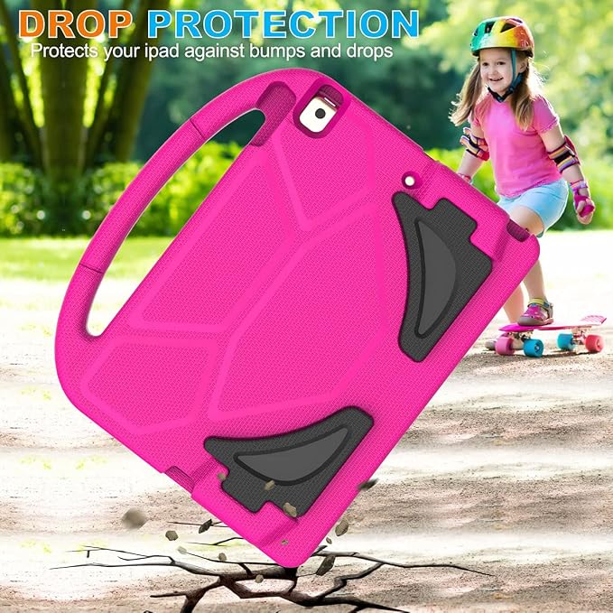 Kids Case for iPad 10.2 &amp 10.5 iPad 9th/8th/7th Generation 10.2 2021 2020 2019 Case with Screen Protector iPad Air 3rd Gen/Pro 10.5 inch Protective Cover with Handle Stand Black