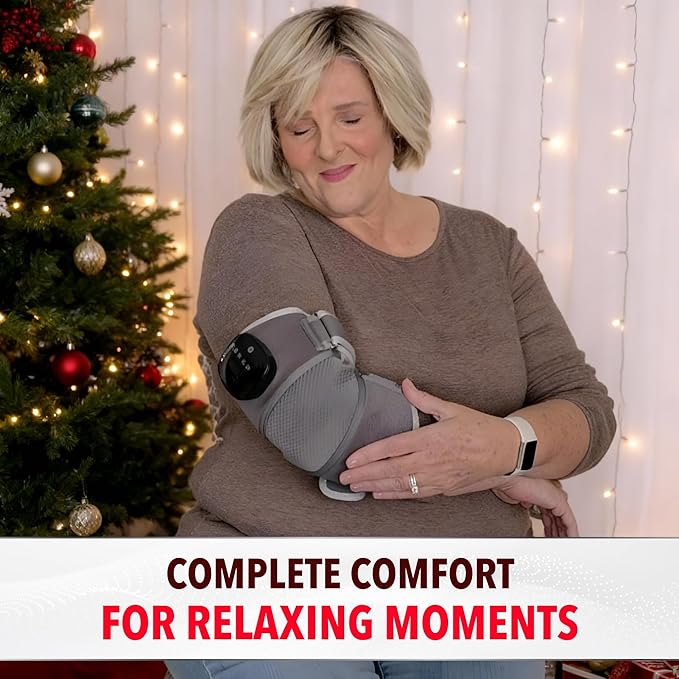 FORTHiQ RED+ Knee Massager with Heat and Red Light Therapy, Knee Brace with 5 Intensity Levels, 52 Red & Infrared Lights, Cordless, Adjustable for Knees, Elbows & Shoulders, FSA-HSA Eligible