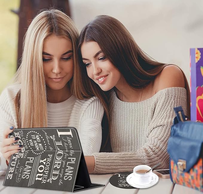 Case for All-New Amazon Kindle Fire HD 8/Fire HD 8 Plus Tablet (12th/10th Generation 2022/2020 Release) - Premium PU Leather Cover with Auto Sleep Wake Bible Verse Jeremiah 29:11