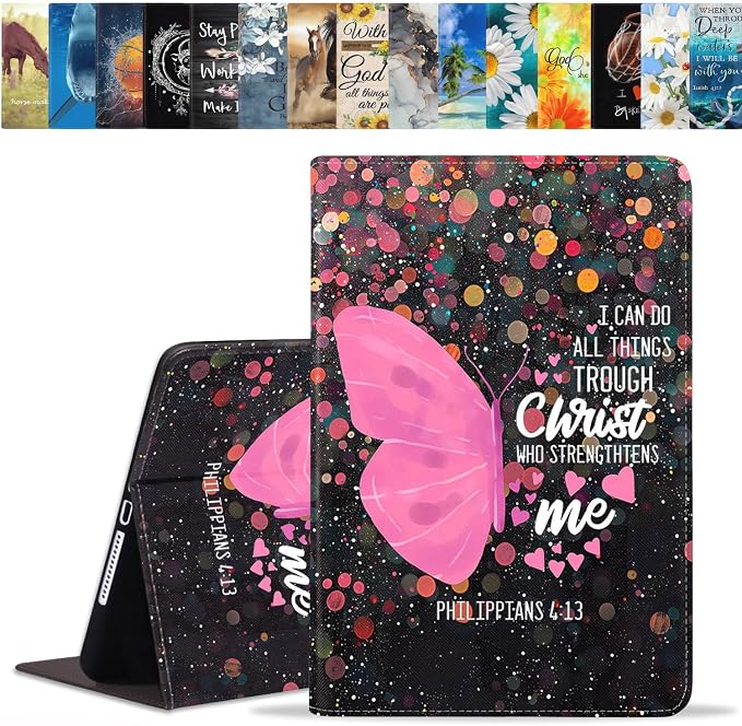 Case for Samsung Galaxy Tab A 8.0 2019 (SM-T290/T295/T297) Slim Lightweight PU Leather Stand Cover with Auto Wake/Sleep for Galaxy Tab A 8.0 Inch Abstract Watercolor Art Dogs