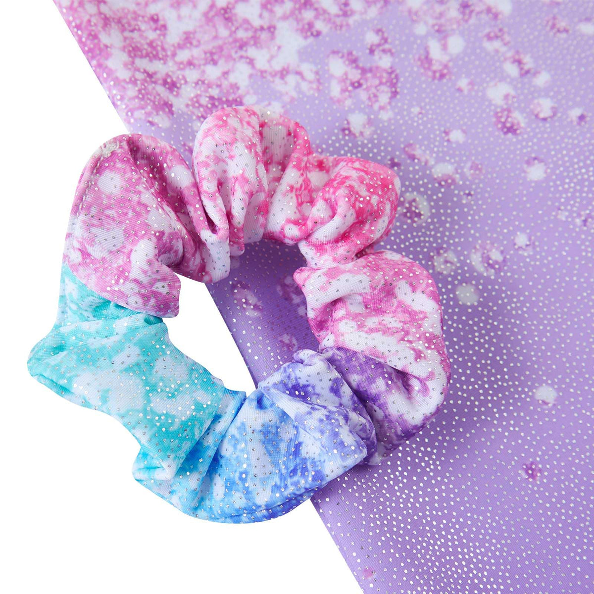 Vogseek Toddler Girls Gymnastics Leotards 3t 4t 2PC Blue Purple Sparkle Dots Ballet Dancewear Biketards Sets with Matching Hairs Scrunchie Drift Quick Dry Activewear Unitards