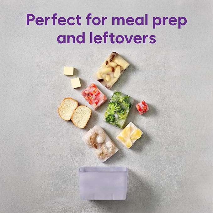 THX_SOYOON Freezer Containers for Food Storage 10pcs - Soup with Lids Safe/Startr Package - Twist Release - Flexible Frozen Design - BPA Free