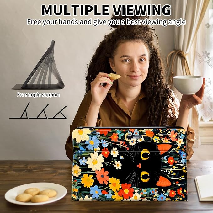 Case for Microsoft Surface Pro 11/10 / 9 13 InchPU Leather Cute Slim Folio Adjustable Stand Cover Case for Surface Pro 11th Edition AIAutumn Red Forest