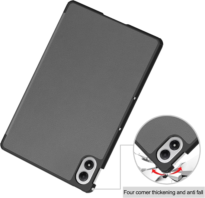 for Redmi Pad 2 Pro 12.1 Casehigh qualit Hard Shell LightweightQuality PUScratch ResistantBlack for Tablet 12.1 inch-Grey