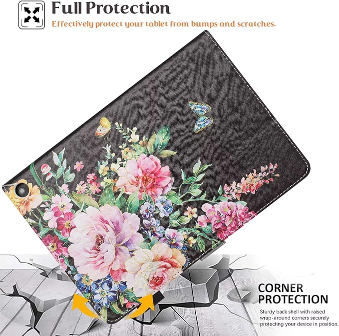 Case for Kindle Fire HD 10 &amp Fire HD 10 Plus 13th/11th Generation 2023 2021 | Synthetic Leather Flip Folio Stand Cover with Auto Wake/Sleep for Kindle Fire HD 10 &amp Fire HD 10 Plus Beach