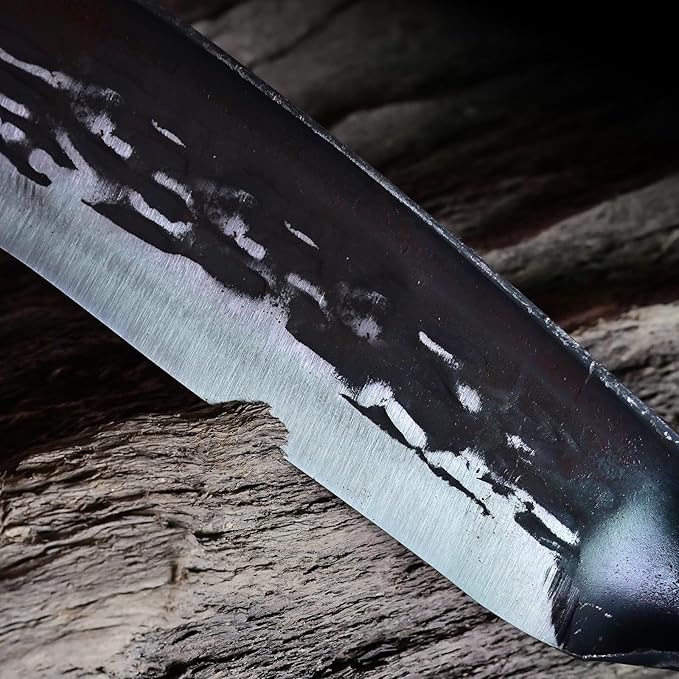 Machete for Yard Work Billhook Sickle Knife Brush Clearing Sickle Knife with Sheath - Perfect Brush Axe for Survival Cut Machete,Ideal for Camping,Gardening, Land Management,