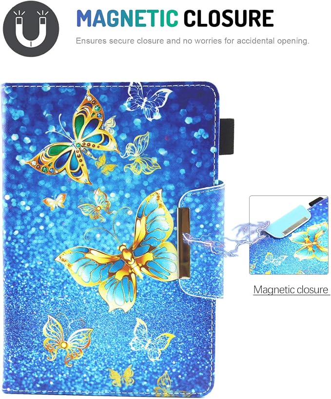 Dteck Universal Case (7.9 to 8.4) - Fold Stand Protective Flip Case for Apple iPad mini/Samsung Galaxy Tab 8.0 8.4 /Lenovo Tab 8 /onn. 100003561 8 Tablet Pro/Android Tablet 8 Inch (Blue Pink)