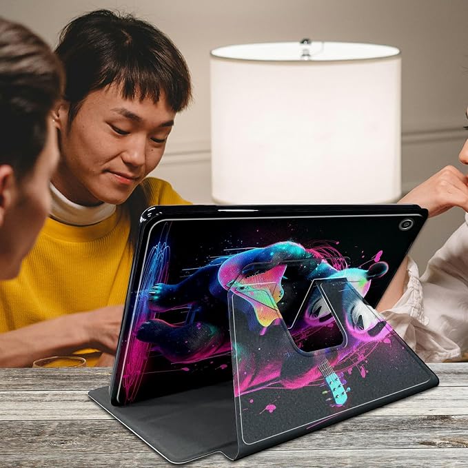 Astronaut Mushrooms Pattern Case for iPad 10.2 iPad 9th Generation 2021/ iPad 8th Generation 2020/ iPad 7th Generation 2019360 Degree Rotating Stand Protective Cover with Auto Sleep/Wake